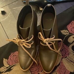 Cole Haan Grande Olive Green Wedge lace up women’s Oxford shoes
